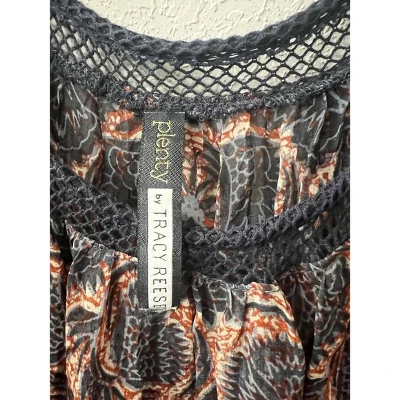 Plenty By Tracy Reese Women Black Long Sleeve Blouse size M - Picture 3 of 5